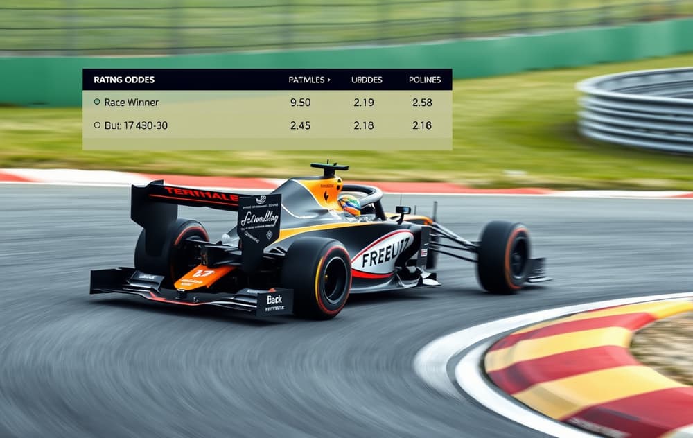 Formel 1-betting med odds for løpsvinner og pole position
